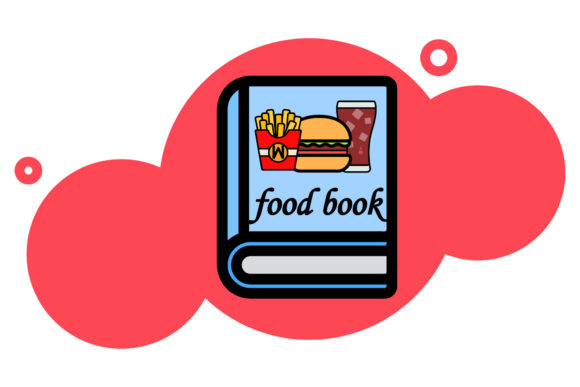 Book Icon Creative Vector Food Design: A Freebie Graphic for Handmade Creations