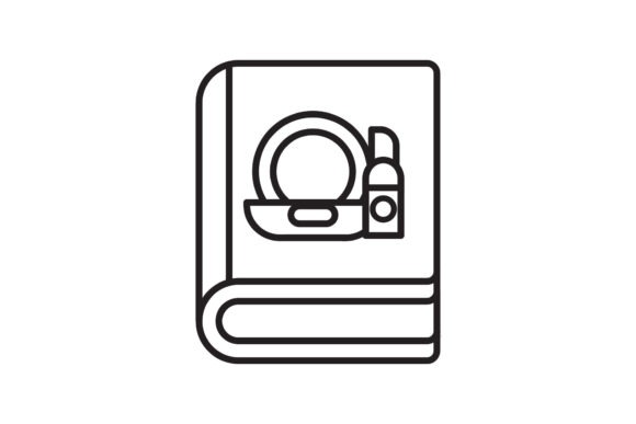 Book Icon Make Up Design Black Line Art – A Versatile Freebie for Local Business Branding