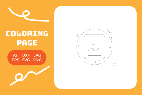 Coloring Page - House Frame Circle: A Versatile Graphic Design Asset for Branding and Marketing
