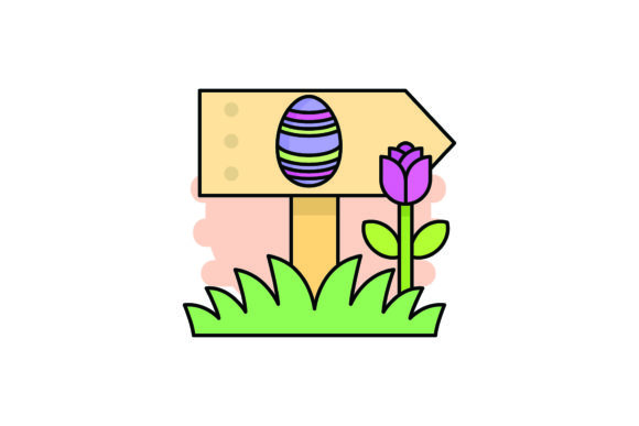 Cute Eastericon Egg Color Outline: A Versatile Graphic Design Asset for Content Creators