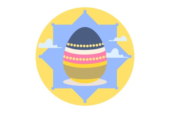 Easter Egg Blue Orange Background: A Versatile Graphic Design Freebie for Creative Projects