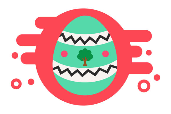 Easter Icon Art Egg Tree Creative Design Review