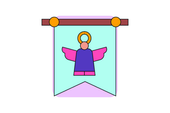Easter Icon Cute Angel Color Outline: A Graphics Freebie for Polished Content Publishing