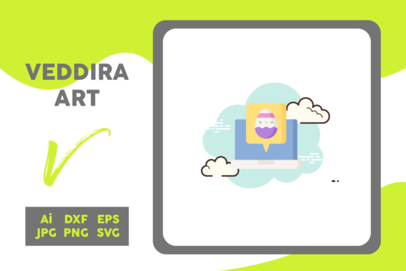 Easter Icon Egg Desktop Cloud White Blue: A Versatile Freebie for Creative Branding