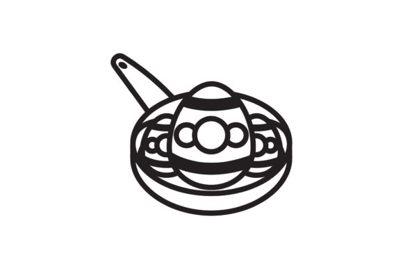 Easter Icon Pan Design Black Line Vector: A Freebie That Delivers Professional Results