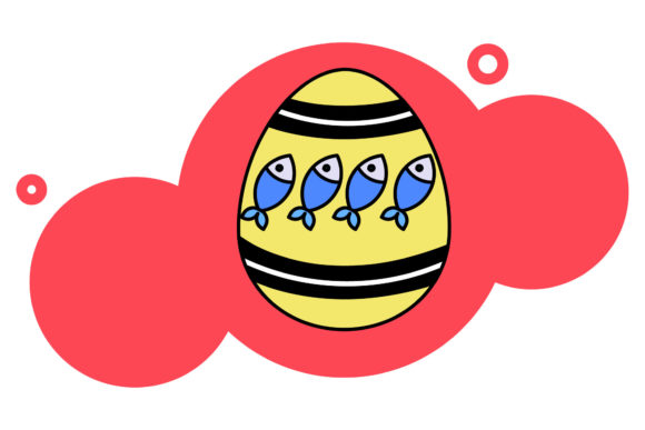 Easter Icon Vector Art Egg Fish Design: A Versatile Freebie for Creative Marketing