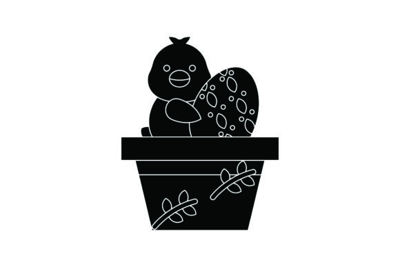 Flat Easter Cute Icon Egg Black Filled: A Versatile Graphic Design Asset for Content Creators
