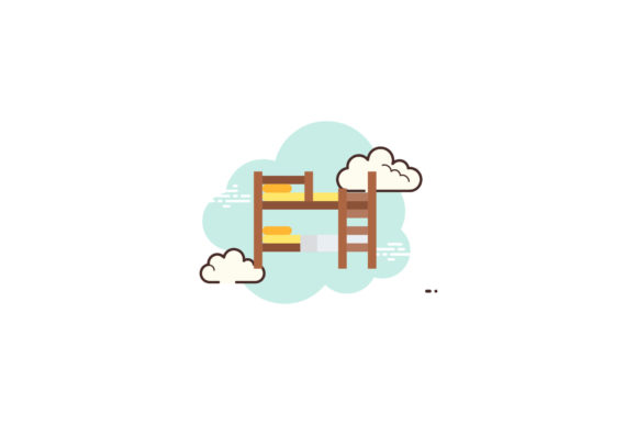 House Icon Bunk Bed Cloud White Sky Blue – A Graphics Freebie Worth Adding to Your Toolkit