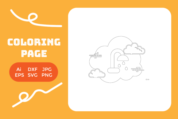 House Shower Water Cloud: A Graphic Design Asset for Creative Projects