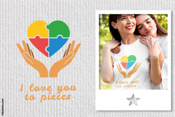 I Love You to Pieces, Autism: A Graphic Design Asset for Crafts & Branding