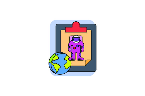 Icon Space Cute Data Color Outline: A Versatile Graphic Design Freebie