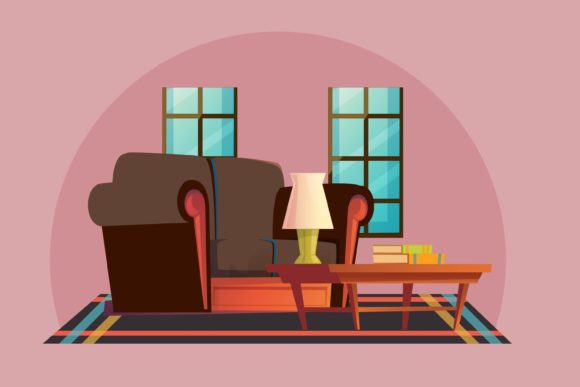 Living Room Decoration Style Interior Graphics for Content Creators