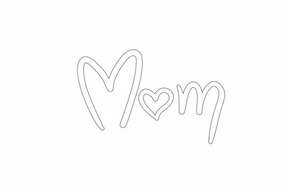 Mothers Day Asset - Mom Outline: A Versatile Graphic for Creative Projects