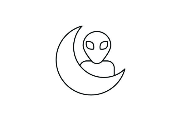 Review of Space Icon Cute Coloring Page for Embroidery Projects