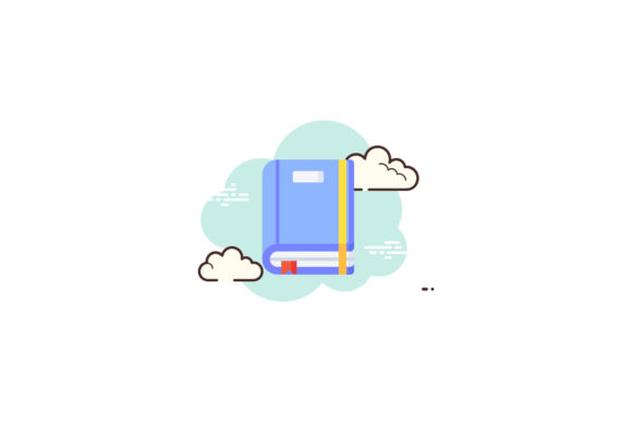 School Icon Book Flat Cloud White Sky – A Versatile Graphic Design Asset for Digital Sellers