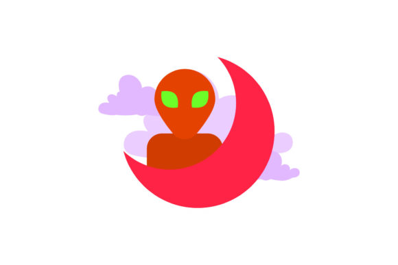 Space Icon Cute Aliens Red: A Graphic Freebie That Elevates Creative Projects