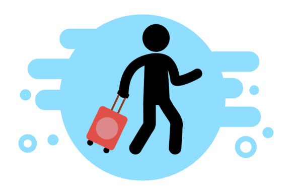 Travel Icon Design Human Bring Suitcase – A Versatile Graphics Freebie for Digital Sellers