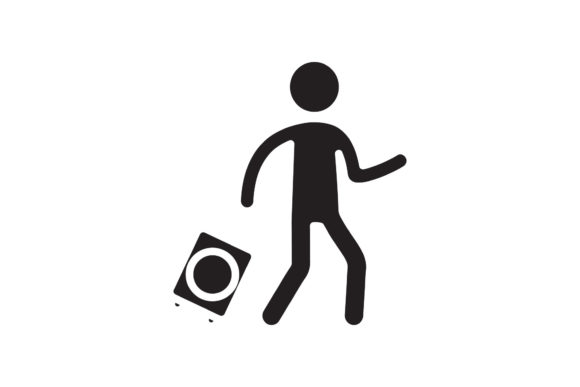 Travel Icon Human Suitcase Black Filled – A Practical Graphic Design Freebie for Sellers